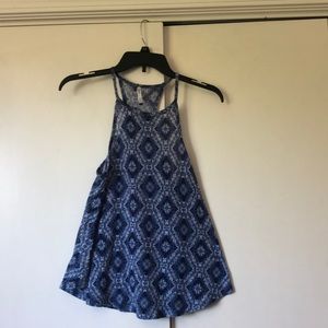 Blue and White Tank Top